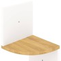 White and oak engineered wood wall corner shelf by vidaXL, Shelves and shelves - Ref: Foro24-326836, Price: 37,93 €, Discount: %