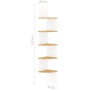 White and oak engineered wood wall corner shelf by vidaXL, Shelves and shelves - Ref: Foro24-326836, Price: 37,93 €, Discount: %