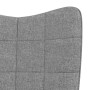 Silla mecedora con reposapiés tela gris claro de vidaXL, Mecedoras - Ref: Foro24-328018, Precio: 149,41 €, Descuento: %