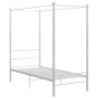 Estructura de cama con dosel metal blanco 90x200 cm de vidaXL, Camas y somieres - Ref: Foro24-325052, Precio: 115,74 €, Descu...