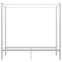 Estructura de cama con dosel metal blanco 90x200 cm de vidaXL, Camas y somieres - Ref: Foro24-325052, Precio: 115,74 €, Descu...