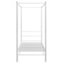 Estructura de cama con dosel metal blanco 90x200 cm de vidaXL, Camas y somieres - Ref: Foro24-325052, Precio: 115,74 €, Descu...