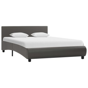 Estructura de cama de cuero sintético gris 140x200 cm de vidaXL, Camas y somieres - Ref: Foro24-285465, Precio: 161,99 €, Des...