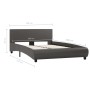 Gray synthetic leather bed frame 140x200 cm by vidaXL, Beds and slatted bases - Ref: Foro24-285465, Price: 161,69 €, Discount: %