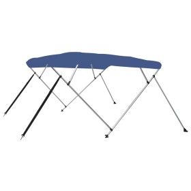 Toldo Bimini de 4 arcos azul 243x180x137 cm de vidaXL, Cubiertas para almacenamiento de barcas - Ref: Foro24-92370, Precio: 1...