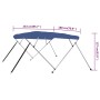 Bimini top with 4 arches blue 243x180x137 cm by vidaXL, Boat storage covers - Ref: Foro24-92370, Price: 215,21 €, Discount: %