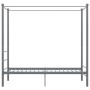 Gray metal canopy bed frame 100x200 cm by vidaXL, Beds and slatted bases - Ref: Foro24-325056, Price: 91,32 €, Discount: %