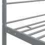 Gray metal canopy bed frame 100x200 cm by vidaXL, Beds and slatted bases - Ref: Foro24-325056, Price: 91,32 €, Discount: %