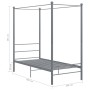 Gray metal canopy bed frame 100x200 cm by vidaXL, Beds and slatted bases - Ref: Foro24-325056, Price: 91,32 €, Discount: %