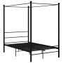 Black metal canopy bed frame 120x200 cm by vidaXL, Beds and slatted bases - Ref: Foro24-325057, Price: 142,74 €, Discount: %