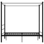 Black metal canopy bed frame 120x200 cm by vidaXL, Beds and slatted bases - Ref: Foro24-325057, Price: 142,74 €, Discount: %