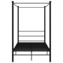 Black metal canopy bed frame 120x200 cm by vidaXL, Beds and slatted bases - Ref: Foro24-325057, Price: 142,74 €, Discount: %