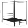 Black metal canopy bed frame 120x200 cm by vidaXL, Beds and slatted bases - Ref: Foro24-325057, Price: 142,74 €, Discount: %