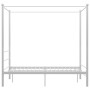 Estructura de cama con dosel metal blanco 120x200 cm de vidaXL, Camas y somieres - Ref: Foro24-325058, Precio: 136,31 €, Desc...