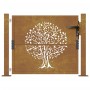 Puerta de jardín acero corten diseño árbol 105x105 cm de vidaXL, Puertas de jardín - Ref: Foro24-153161, Precio: 219,70 €, De...