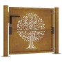 Puerta de jardín acero corten diseño árbol 105x105 cm de vidaXL, Puertas de jardín - Ref: Foro24-153161, Precio: 219,70 €, De...