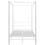 Estructura de cama con dosel metal blanco 140x200 cm de vidaXL, Camas y somieres - Ref: Foro24-325061, Precio: 171,97 €, Desc...