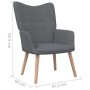 Silla de relajación de tela gris oscuro de vidaXL, Sillones - Ref: Foro24-327920, Precio: 117,06 €, Descuento: %