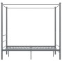 Estructura de cama con dosel metal gris 140x200 cm de vidaXL, Camas y somieres - Ref: Foro24-325062, Precio: 143,99 €, Descue...