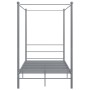 Estructura de cama con dosel metal gris 140x200 cm de vidaXL, Camas y somieres - Ref: Foro24-325062, Precio: 143,99 €, Descue...