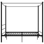 Estructura de cama con dosel metal negro 160x200 cm de vidaXL, Camas y somieres - Ref: Foro24-325063, Precio: 165,42 €, Descu...