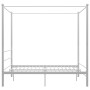 Estructura de cama con dosel metal blanco 160x200 cm de vidaXL, Camas y somieres - Ref: Foro24-325064, Precio: 165,42 €, Desc...