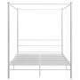 Estructura de cama con dosel metal blanco 160x200 cm de vidaXL, Camas y somieres - Ref: Foro24-325064, Precio: 165,42 €, Desc...