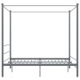 Estructura de cama con dosel metal gris 160x200 cm de vidaXL, Camas y somieres - Ref: Foro24-325065, Precio: 151,87 €, Descue...