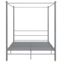 Estructura de cama con dosel metal gris 160x200 cm de vidaXL, Camas y somieres - Ref: Foro24-325065, Precio: 151,87 €, Descue...