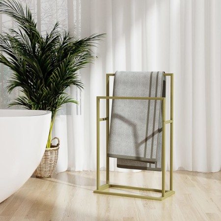 Golden iron standing towel rack 48x24x78.5 cm by vidaXL, Towel racks - Ref: Foro24-343089, Price: 49,21 €, Discount: %