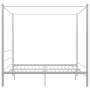 Estructura de cama con dosel metal blanco 180x200 cm de vidaXL, Camas y somieres - Ref: Foro24-325067, Precio: 155,67 €, Desc...