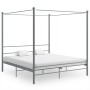 Gray metal canopy bed frame 180x200 cm by vidaXL, Beds and slatted bases - Ref: Foro24-325068, Price: 152,97 €, Discount: %