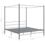 Graues Himmelbettgestell aus Metall, 180 x 200 cm von vidaXL, Betten und Lattenroste - Ref: Foro24-325068, Preis: 152,97 €, R...