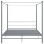 Gray metal canopy bed frame 200x200 cm by vidaXL, Beds and slatted bases - Ref: Foro24-325071, Price: 146,99 €, Discount: %