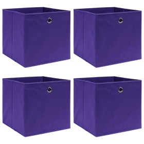 Storage boxes 4 pcs non-woven fabric purple 28x28x28 cm by vidaXL, Storage baskets - Ref: Foro24-325211, Price: 23,68 €, Disc...