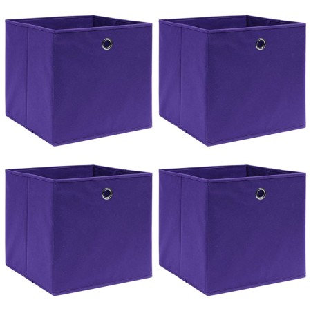 Storage boxes 4 pcs non-woven fabric purple 28x28x28 cm by vidaXL, Storage baskets - Ref: Foro24-325211, Price: 22,31 €, Disc...