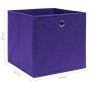 Aufbewahrungsboxen 4 Stück Vliesstoff lila 28x28x28 cm von vidaXL, Aufbewahrungskörbe - Ref: Foro24-325211, Preis: 23,68 €, R...