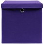 Cajas de almacenaje con tapas 10 uds morado 28x28x28 cm de vidaXL, Cestas para almacenaje - Ref: Foro24-325214, Precio: 61,75...