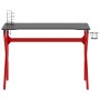 Escritorio para juegos con patas forma K negro rojo 110x60x75cm de vidaXL, Escritorios - Ref: Foro24-325403, Precio: 128,50 €...