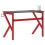 Escritorio para juegos con patas forma K negro rojo 110x60x75cm de vidaXL, Escritorios - Ref: Foro24-325403, Precio: 128,50 €...