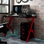 Escritorio para juegos con patas forma Y negro rojo 110x60x75cm de vidaXL, Escritorios - Ref: Foro24-325407, Precio: 100,71 €...