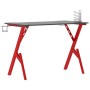 Escritorio para juegos con patas forma Y negro rojo 110x60x75cm de vidaXL, Escritorios - Ref: Foro24-325407, Precio: 100,71 €...