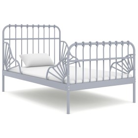 Estructura de cama extensible metal gris 80x130/200 cm de vidaXL, Camas y somieres - Ref: Foro24-324742, Precio: 149,16 €, De...