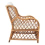 Sofa with natural rattan and light brown linen cushion by vidaXL, Sofas - Ref: Foro24-325471, Price: 275,34 €, Discount: %