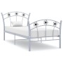 Bed frame with football design gray metal 90x200 cm by vidaXL, Beds and slatted bases - Ref: Foro24-324746, Price: 80,38 €, D...