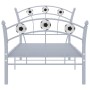 Bed frame with football design gray metal 90x200 cm by vidaXL, Beds and slatted bases - Ref: Foro24-324746, Price: 80,38 €, D...