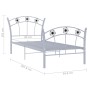 Bed frame with football design gray metal 90x200 cm by vidaXL, Beds and slatted bases - Ref: Foro24-324746, Price: 80,38 €, D...