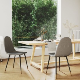 Dining chairs 2 units light gray fabric by vidaXL, dining chairs - Ref: Foro24-325615, Price: 90,99 €, Discount: %