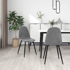 Dining chairs, 2 units, light gray velvet by vidaXL, dining chairs - Ref: Foro24-325646, Price: 111,99 €, Discount: %