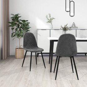 Dining chairs 2 units dark gray velvet by vidaXL, dining chairs - Ref: Foro24-325647, Price: 112,18 €, Discount: %